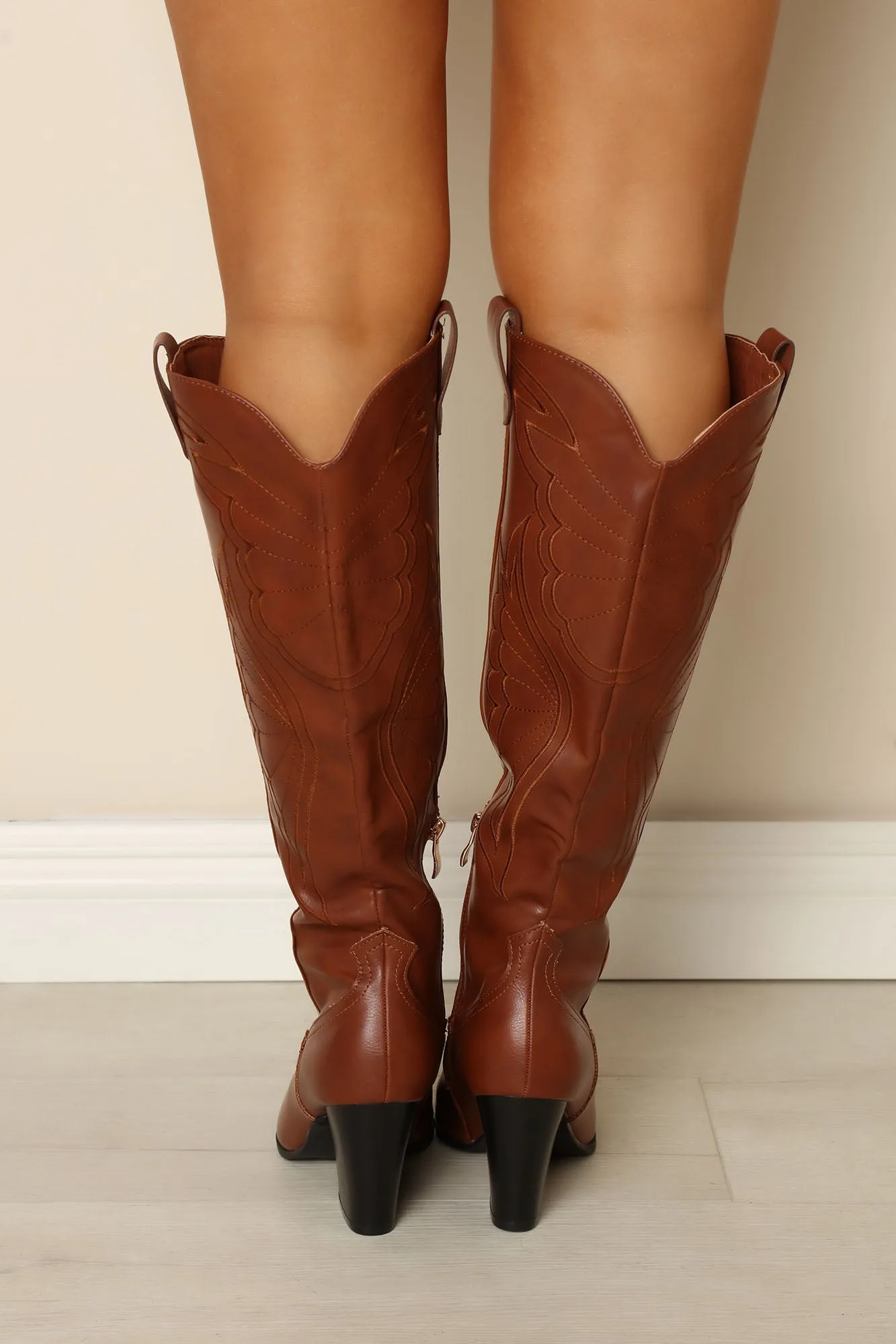 Always A Good Time Knee High Boots - Brown