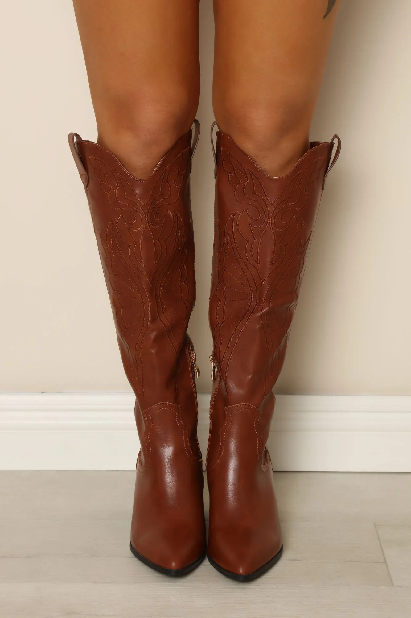 Always A Good Time Knee High Boots - Brown