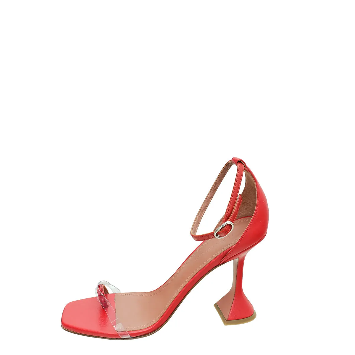 Amina Muaddi Red Daisy Sandals 37