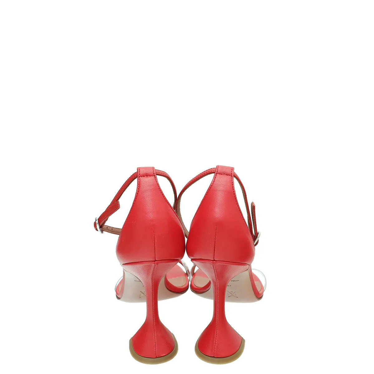 Amina Muaddi Red Daisy Sandals 37