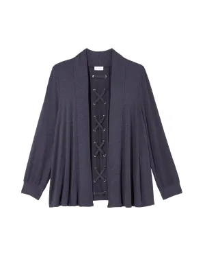 Angela Laced Cardigan | Navy