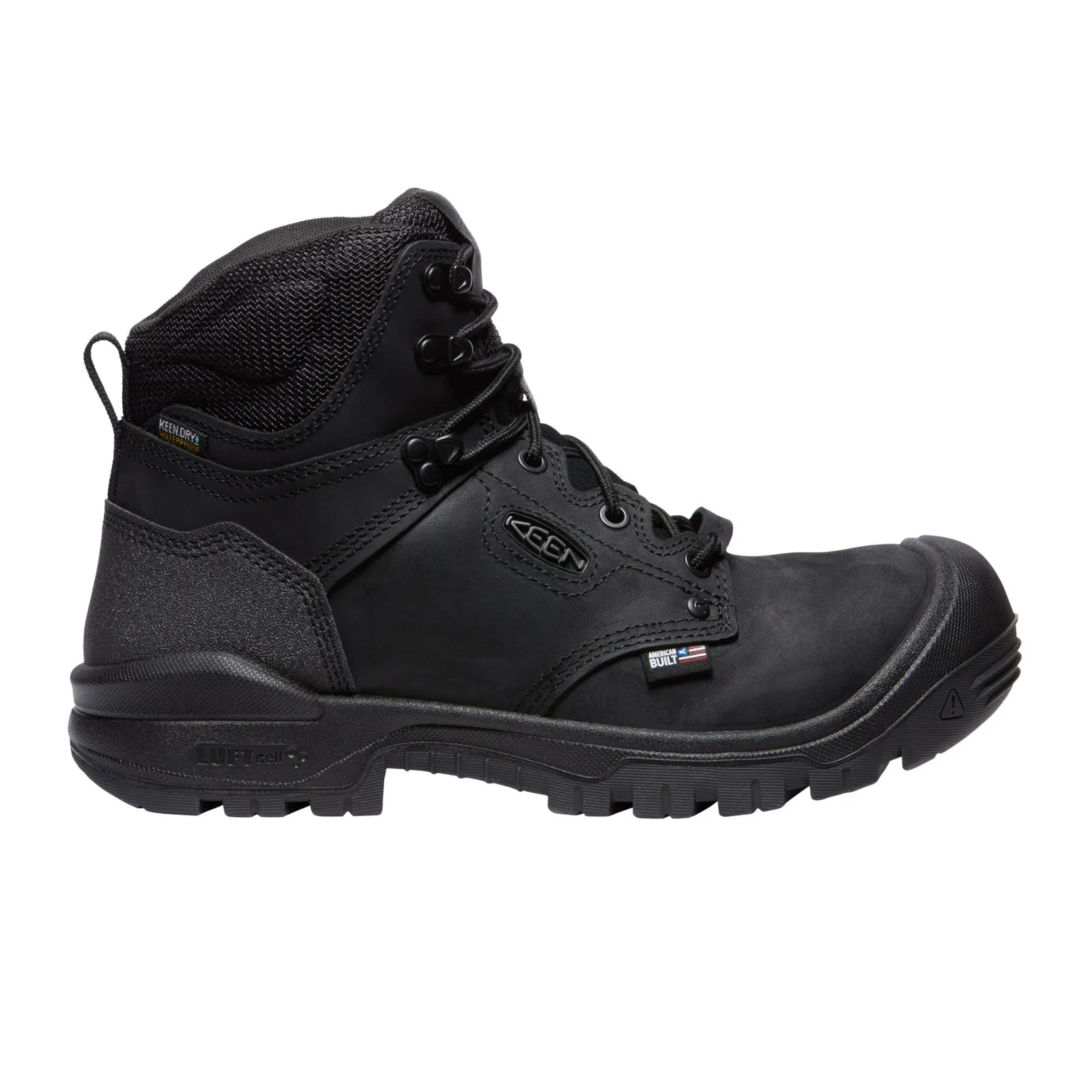 Keen Utility Independence 6" Waterproof Carbon Fiber Toe Work Boot (Men) - Black/Black