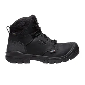 Keen Utility Independence 6" Waterproof Carbon Fiber Toe Work Boot (Men) - Black/Black