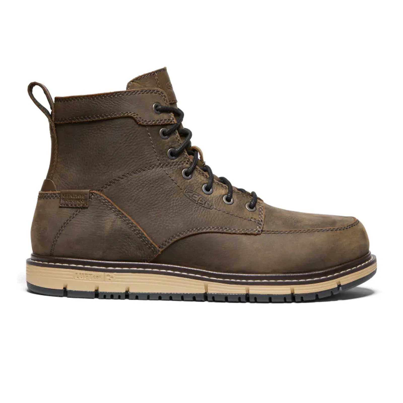 Keen Utility San Jose 6" Waterproof Aluminum Toe Work Boot (Men) - Cascade Brown/Black