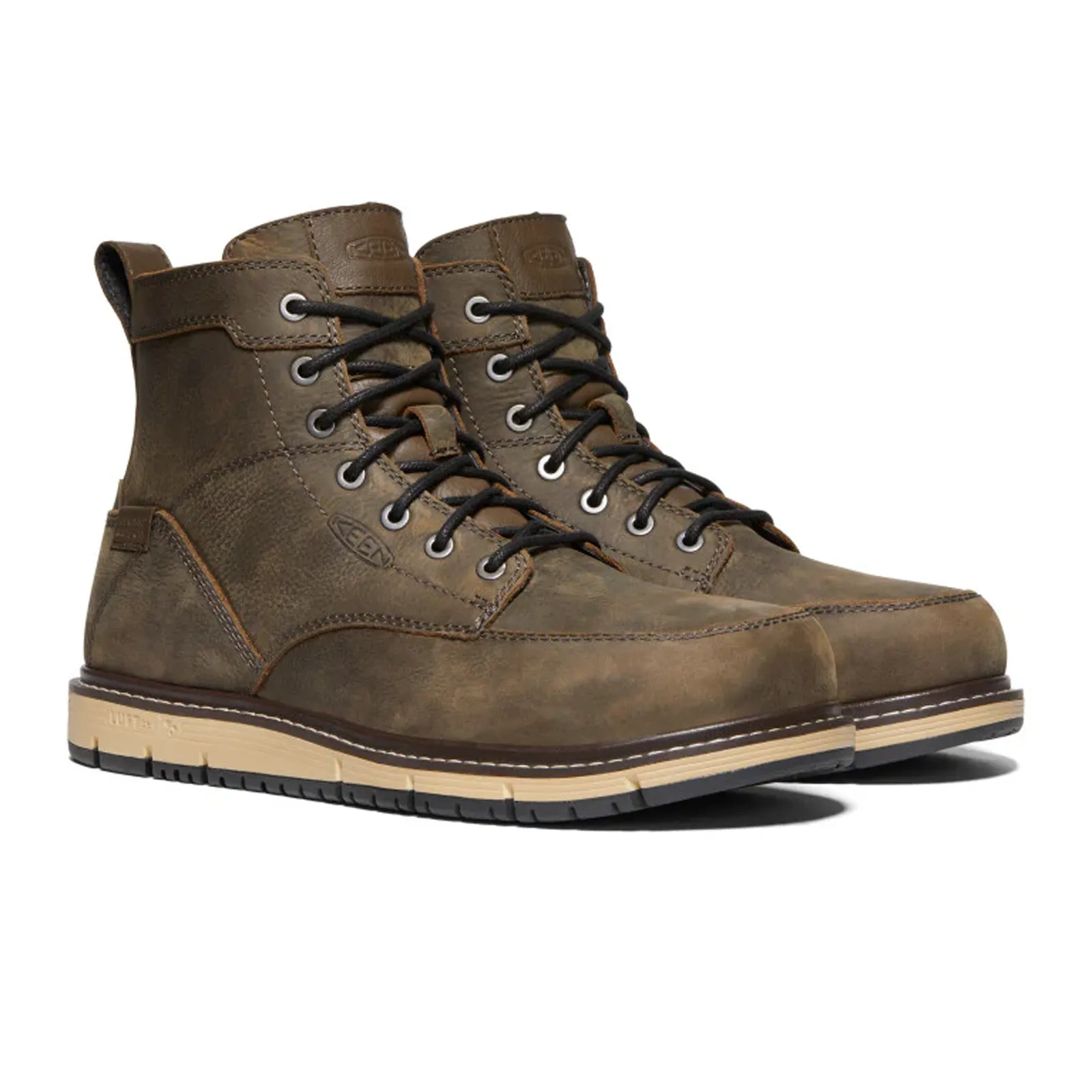 Keen Utility San Jose 6" Waterproof Aluminum Toe Work Boot (Men) - Cascade Brown/Black