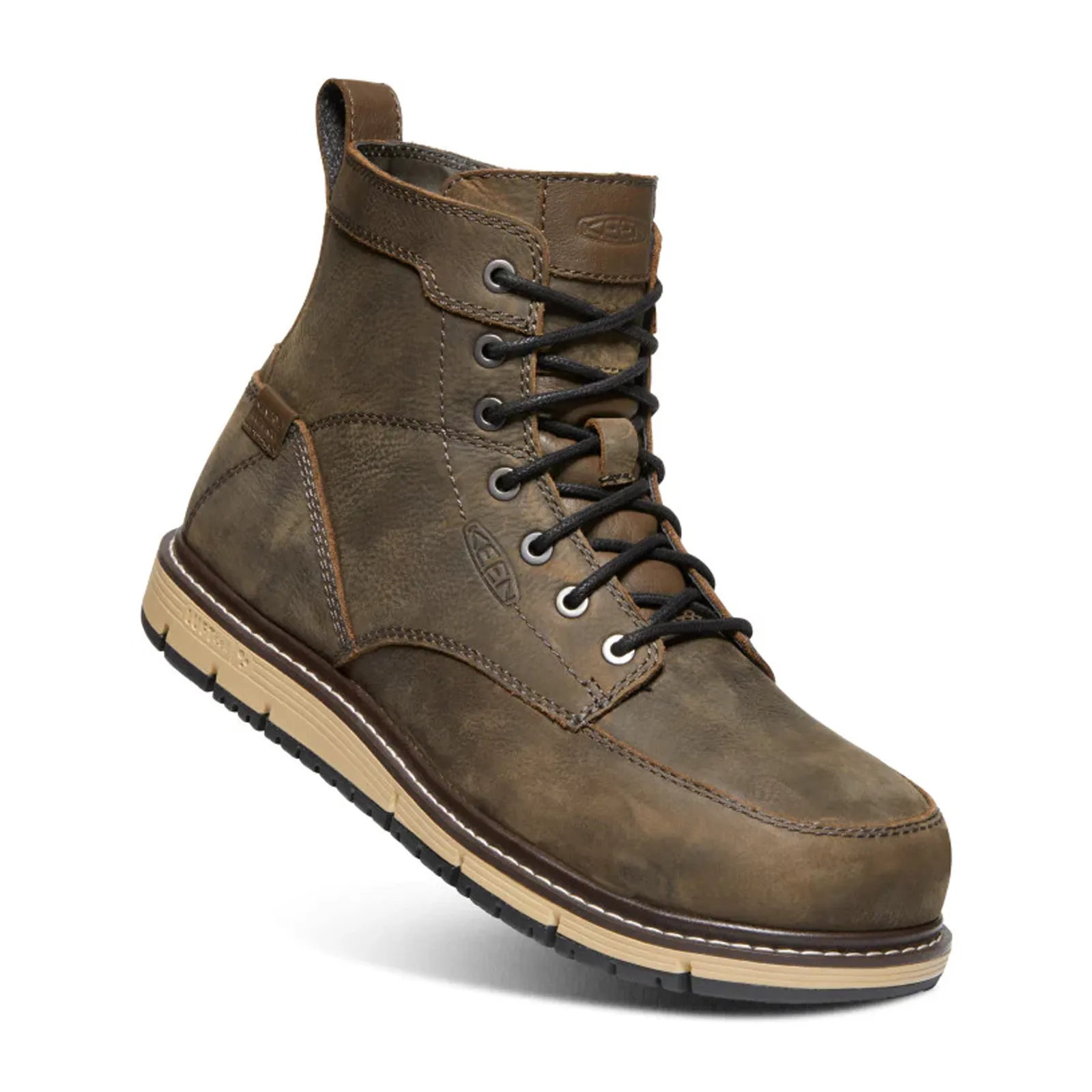 Keen Utility San Jose 6" Waterproof Aluminum Toe Work Boot (Men) - Cascade Brown/Black