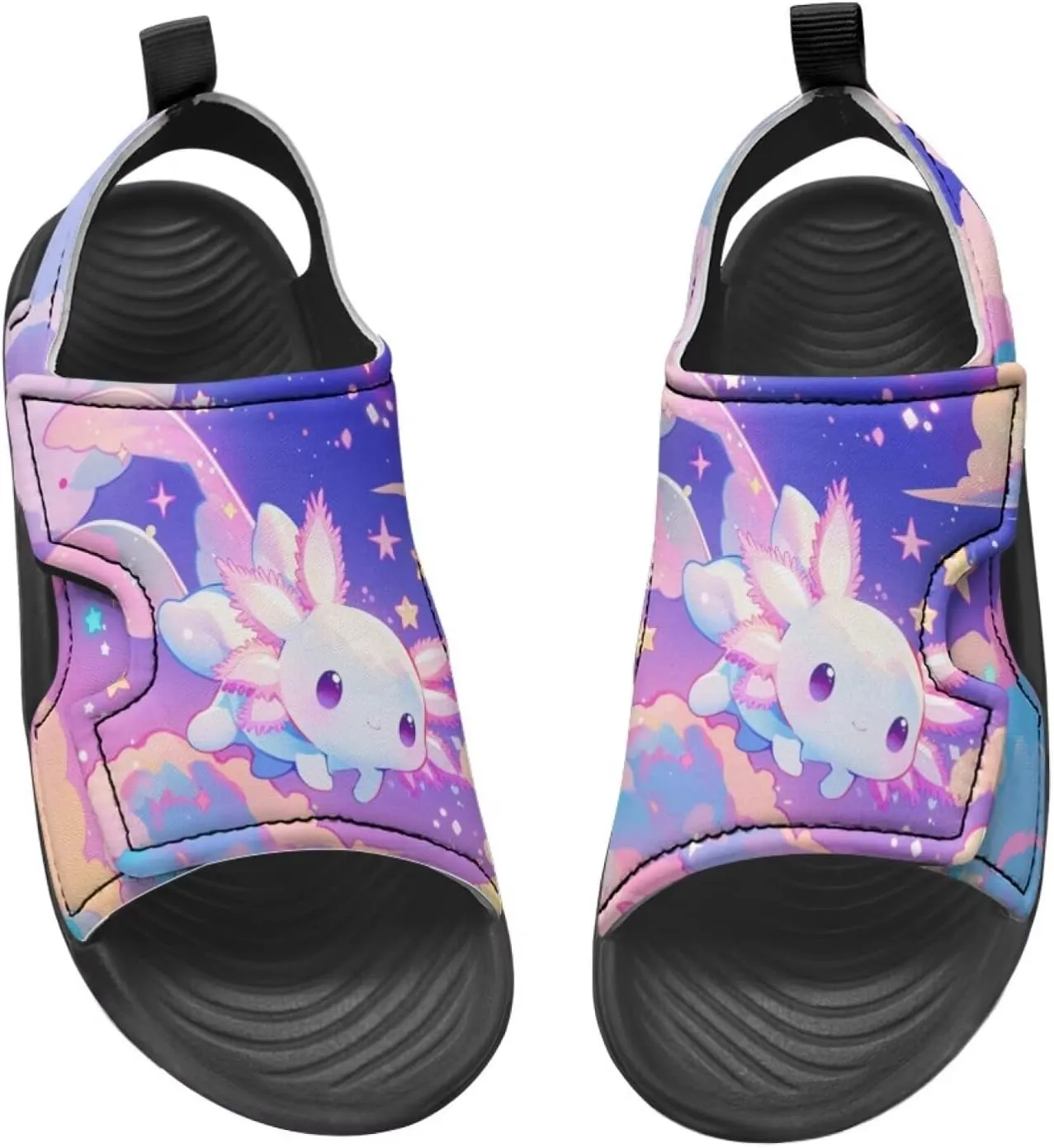 Little Girls Axolotl Star Sport Sandals Kids Toddler Causal Open Toe Outdoor Summer Shoes Hiking Water Sandals