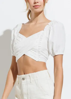 Tie Back White Crop Top