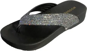 Walking Sandals for Women Fashion Trendy Beach Shoes Platform Flip Flops Versatile Wedge Slippers for Women Open Toe