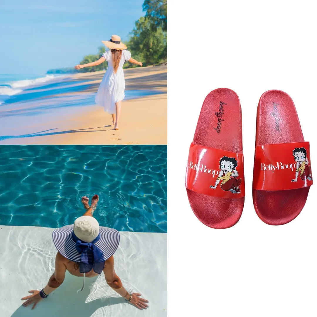 Women's Flip Flops Iconic Ms Boop Sandals Summer Beach Pool Trending